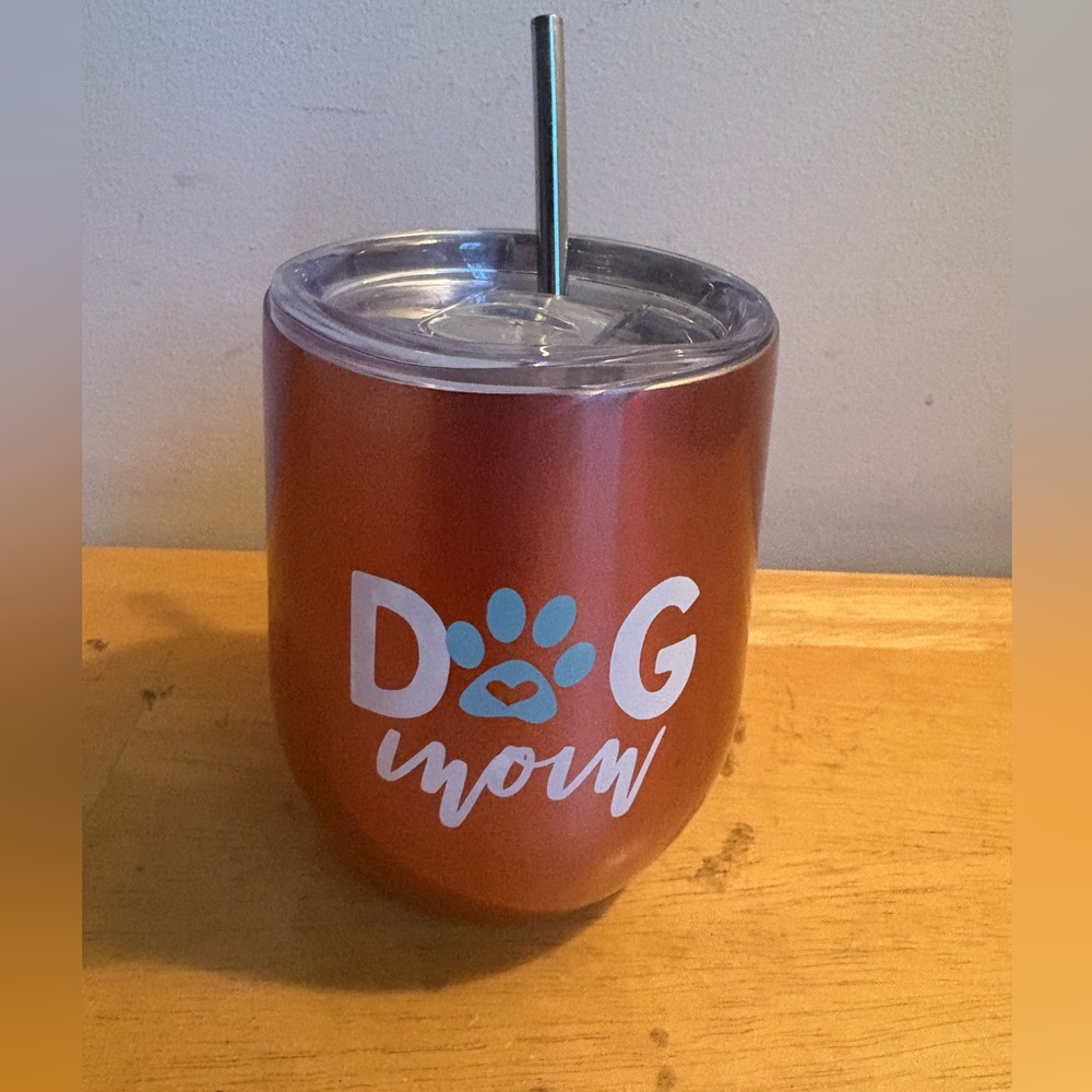 Fancy Fams dog mom stainless steel wine tumbler